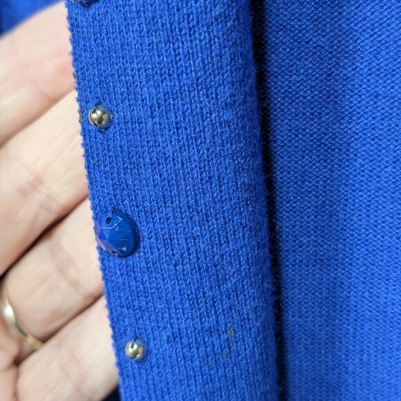 Ruby Rd. Open Front Cardigan w/ Stud Details Blue Size 3X - Picture 5 of 9